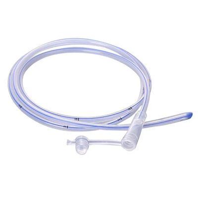 ซื้อ สายสวนกระเพาะอาหารซิลิโคนเกรดทางการแพทย์ 100% พร้อมแถบรังสีสีฟ้าและปลายปิดโค้งมนเพื่อการให้อาหารทางจมูกอย่างปลอดภัย การผลิตออนไลน์