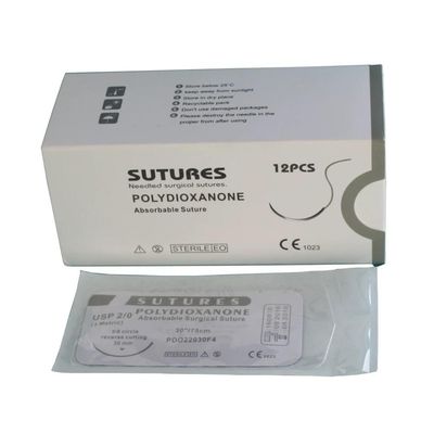 ราคาดี โรงพยาบาลสัตว์ PDO Chromic Catgut ไหม ไนลอน PGA 910 75 ซม. ไหมเย็บแผลผ่าตัดพร้อมเข็มปลอดเชื้อ สุนัข แมว สัตว์เลี้ยง ออนไลน์