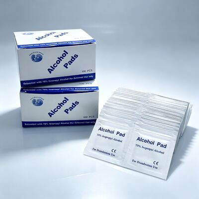 ซื้อ แป๊ดแอลกอฮอล์แบบไม่เนื้อ สดราคาถูก 70% Isopropyl Alcohol Prep Pads 60mm แป๊ดแอลกอฮอล์ระดับการแพทย์ การผลิตออนไลน์