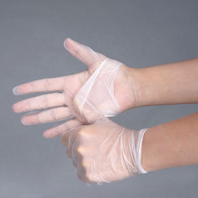 ราคาดี PVC Anti Skid Wear Resistant ถุงมือใช้ครั้งเดียว ขนาดใหญ่ สําหรับร้านเสริมความงาม การใช้อาหาร ออนไลน์